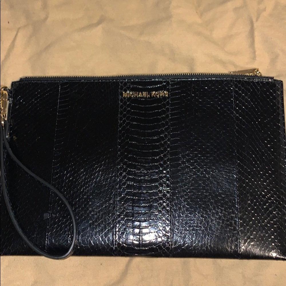 Michael Kors genuine snakeskin clutch